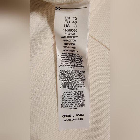 ASOS 4505 NWT HIGHWAISTED STRAIGHT THROUGH LEG JOGGER SIZE 8 COLOR IVORY/BEIGE - Picture 6 of 6